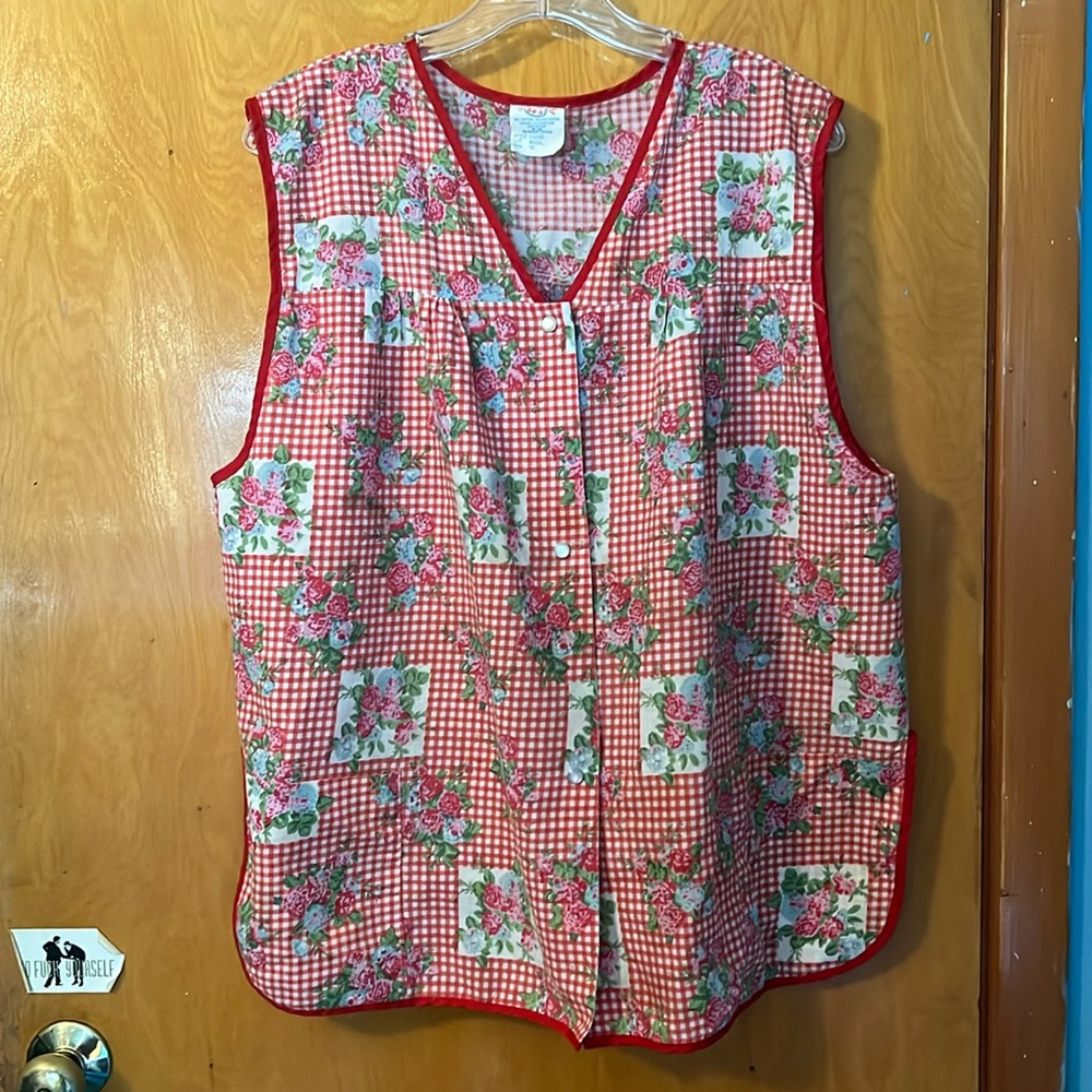 Vintage Artistic Creation Housedress Apron Smock Top size 1X